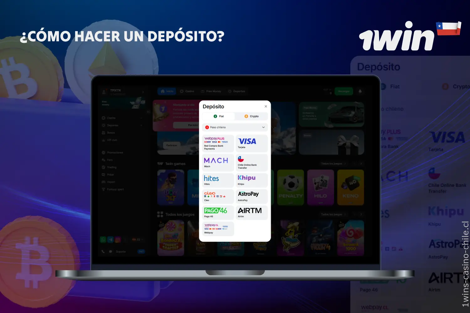 Para depositar en 1win desde Chile, solo necesitas seguir unos pasos sencillos